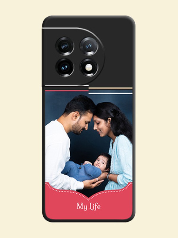 Classic Plain Design with Name on Photo on Space Black Soft Matte Phone Cover - OnePlus 11 5G