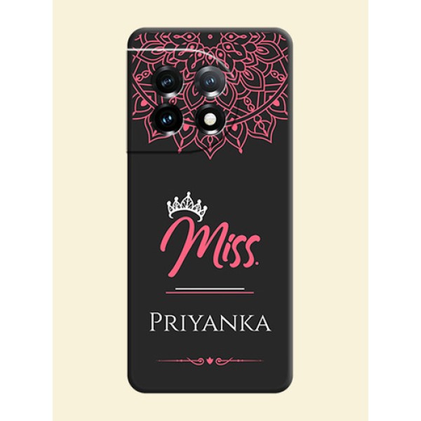 Mrs Name with Floral Design on Space Black Personalized Soft Matte Phone Covers - OnePlus 11 5G Mrs Name with Floral Design on Space Black Personalized Soft Matte Phone Covers - OnePlus 11 5G