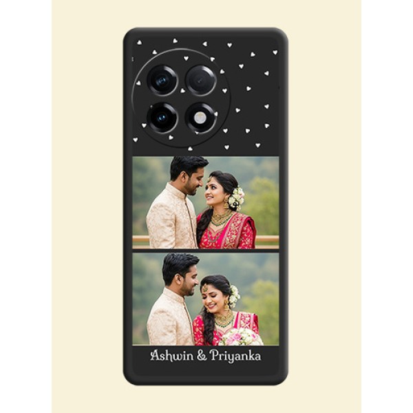 Miniature Love Symbols with Name on Space Black Custom Soft Matte Back Cover - OnePlus 11R 5G Miniature Love Symbols with Name on Space Black Custom Soft Matte Back Cover - OnePlus 11R 5G