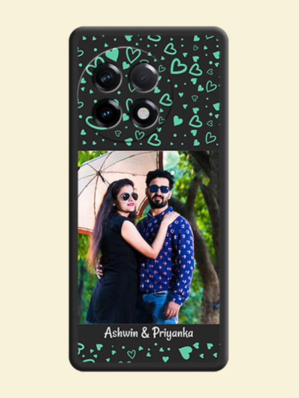 Sea Green Indefinite Love Pattern on Photo on Space Black Soft Matte Mobile Cover - OnePlus 11R 5G