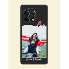 Fall in Love Pattern with Picture on Photo on Space Black Soft Matte Mobile Case - OnePlus 11R 5G