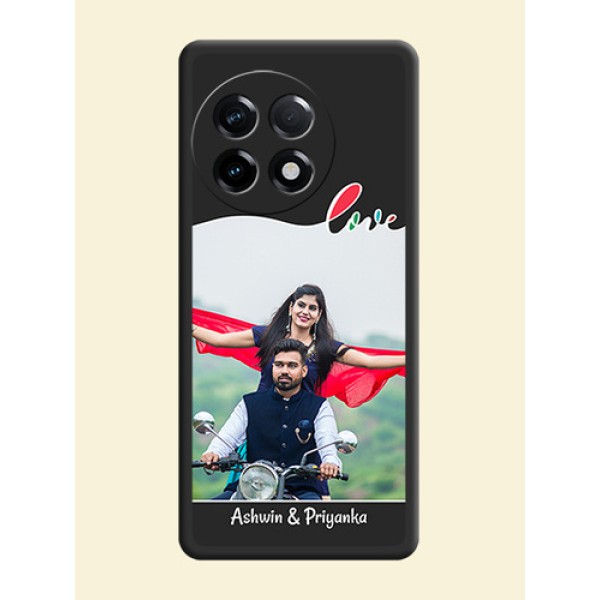 Fall in Love Pattern with Picture on Photo on Space Black Soft Matte Mobile Case - OnePlus 11R 5G Fall in Love Pattern with Picture on Photo on Space Black Soft Matte Mobile Case - OnePlus 11R 5G