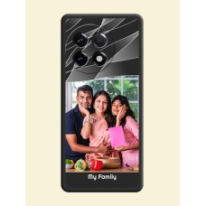 Mixed Wave Lines on Photo on Space Black Soft Matte Mobile Cover - OnePlus 11R 5G