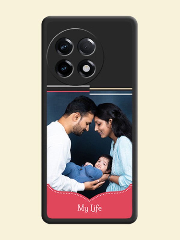 Classic Plain Design with Name on Photo on Space Black Soft Matte Phone Cover - OnePlus 11R 5G