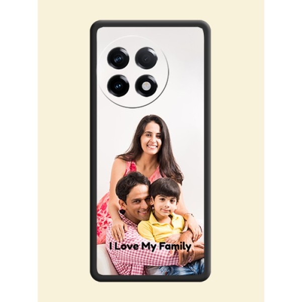 Full Single Pic Upload With Text On Space Black Personalized Soft Matte Phone Covers -Oneplus 11R 5G Full Single Pic Upload With Text On Space Black Personalized Soft Matte Phone Covers -Oneplus 11R 5G
