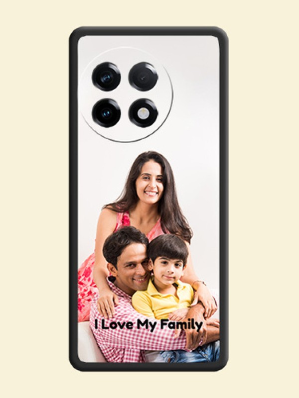 Full Single Pic Upload With Text On Space Black Personalized Soft Matte Phone Covers -Oneplus 11R 5G