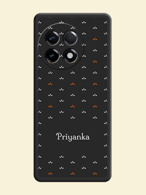 Simple Pattern With Custom Text On Space Black Personalized Soft Matte Phone Covers -Oneplus 11R 5G