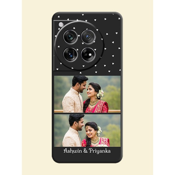 Miniature Love Symbols with Name On Space Black Custom Soft Matte Mobile Back Cover - OnePlus 12 5G Miniature Love Symbols with Name On Space Black Custom Soft Matte Mobile Back Cover - OnePlus 12 5G