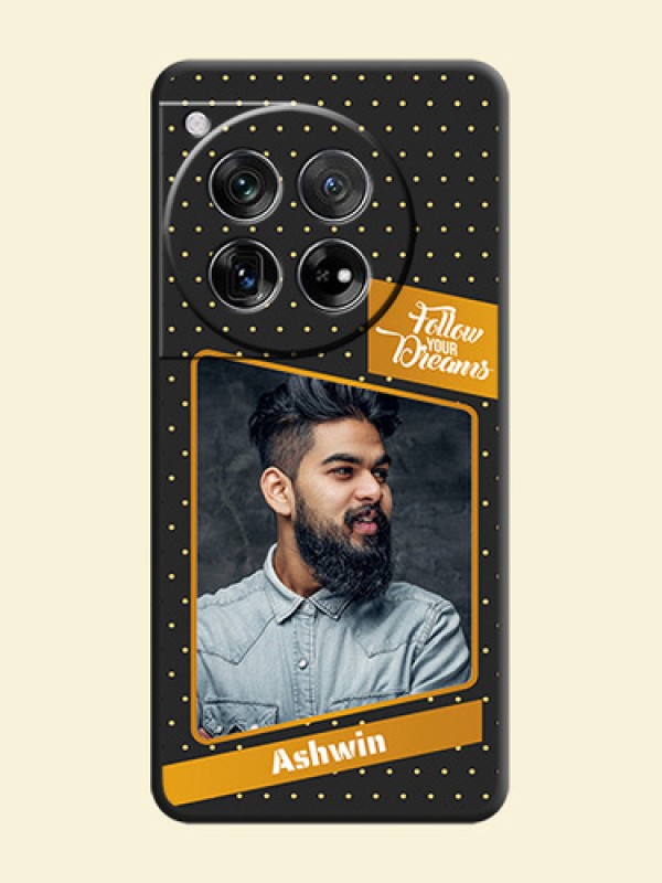 Follow Your Dreams with White Dots On Space Black Custom Soft Matte Mobile Back Cover - OnePlus 12 5G