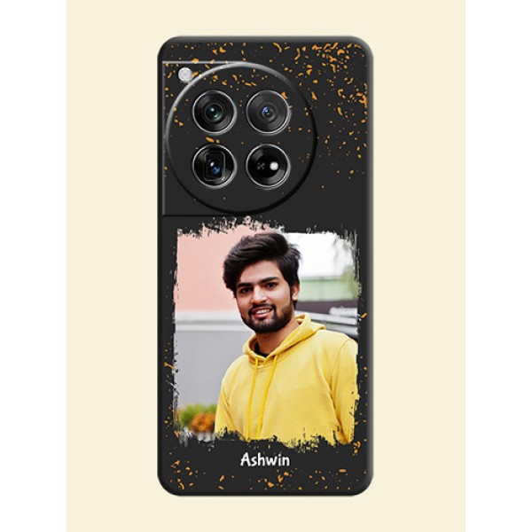 Spray Free Design on Photo On Space Black Custom Soft Matte Mobile Back Cover - OnePlus 12 5G