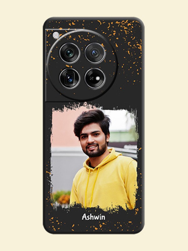 Spray Free Design on Photo On Space Black Custom Soft Matte Mobile Back Cover - OnePlus 12 5G