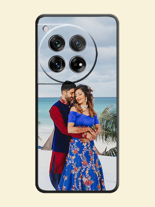 Full Single Pic Upload On Space Black Custom Soft Matte Mobile Back Cover - OnePlus 12 5G