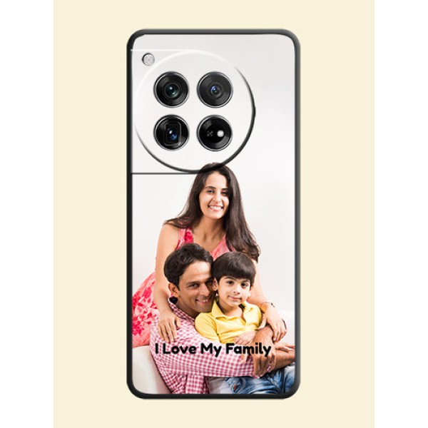 Full Single Pic Upload With Text On Space Black Custom Soft Matte Mobile Back Cover - OnePlus 12 5G Full Single Pic Upload With Text On Space Black Custom Soft Matte Mobile Back Cover - OnePlus 12 5G