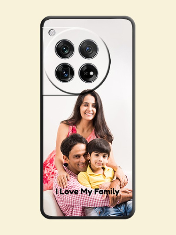 Full Single Pic Upload With Text On Space Black Custom Soft Matte Mobile Back Cover - OnePlus 12 5G