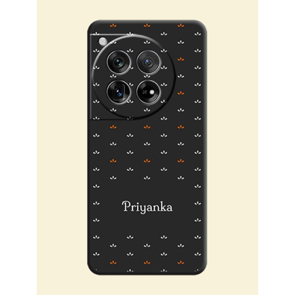 Simple Pattern With Custom Text On Space Black Custom Soft Matte Mobile Back Cover - OnePlus 12 5G Simple Pattern With Custom Text On Space Black Custom Soft Matte Mobile Back Cover - OnePlus 12 5G