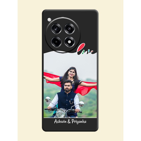 Fall in Love Pattern with Picture - Photo on Space Black Soft Matte Mobile Case - OnePlus 12R 5G Fall in Love Pattern with Picture - Photo on Space Black Soft Matte Mobile Case - OnePlus 12R 5G