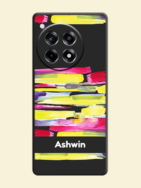 Brush Coloured on Space Black Personalized Soft Matte Phone Covers - OnePlus 12R 5G