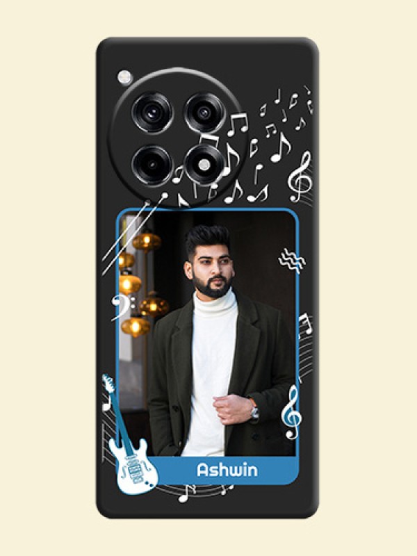 Musical Theme Design with Text - Photo on Space Black Soft Matte Mobile Case - OnePlus 12R 5G