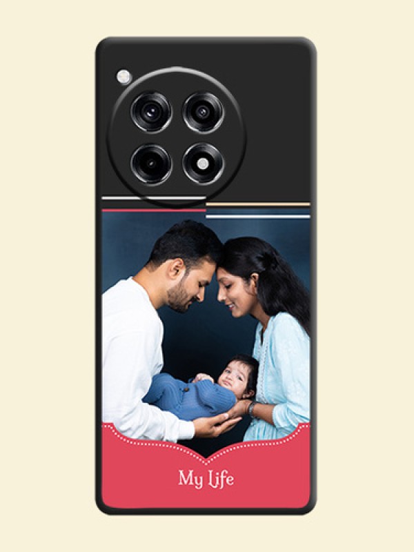 Classic Plain Design with Name - Photo on Space Black Soft Matte Phone Cover - OnePlus 12R 5G