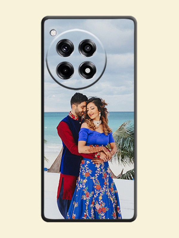Full Single Pic Upload On Space Black Personalized Soft Matte Phone Covers - OnePlus 12R 5G