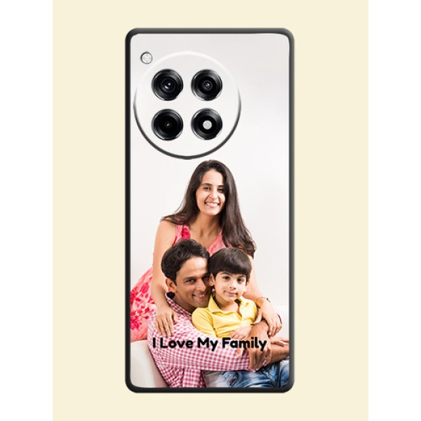 Full Single Pic Upload With Text On Space Black Personalized Soft Matte Phone Covers - OnePlus 12R 5G Full Single Pic Upload With Text On Space Black Personalized Soft Matte Phone Covers - OnePlus 12R 5G