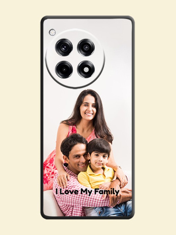 Full Single Pic Upload With Text On Space Black Personalized Soft Matte Phone Covers - OnePlus 12R 5G