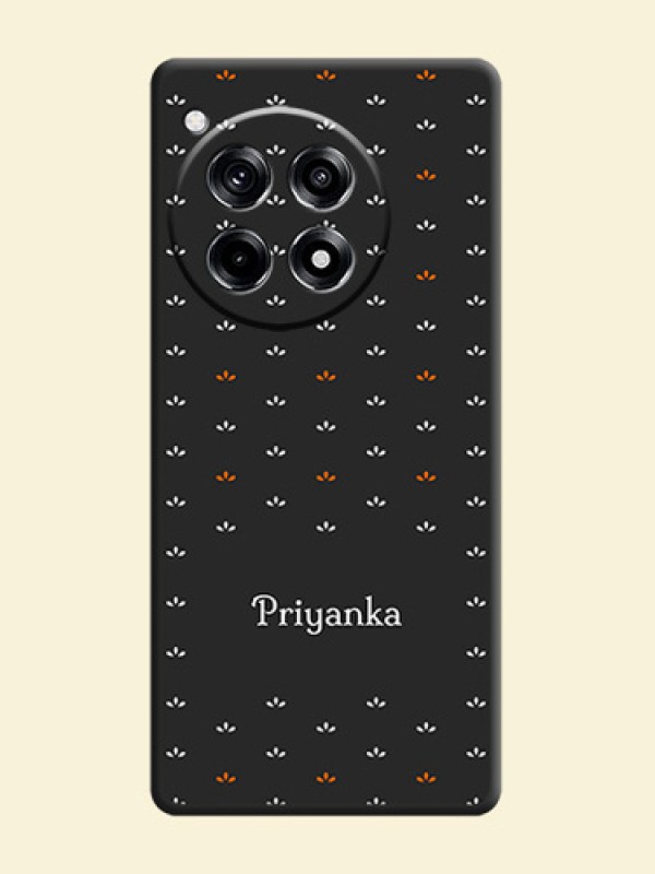 Simple Pattern With Custom Text On Space Black Personalized Soft Matte Phone Covers - OnePlus 12R 5G