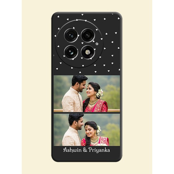 Miniature Love Symbols with Name On Space Black Custom Soft Matte Mobile Back Cover - OnePlus 13 5G Miniature Love Symbols with Name On Space Black Custom Soft Matte Mobile Back Cover - OnePlus 13 5G