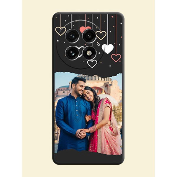 Love Hangings with Splash Wave Picture On Space Black Custom Soft Matte Mobile Back Cover - OnePlus 13 5G