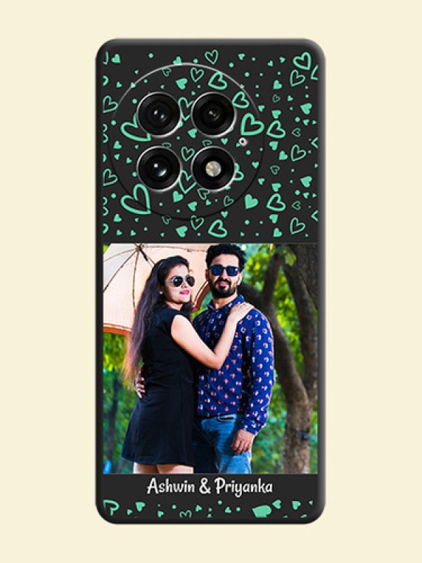 Sea Green Indefinite Love Pattern on Photo On Space Black Custom Soft Matte Mobile Back Cover - OnePlus 13 5G