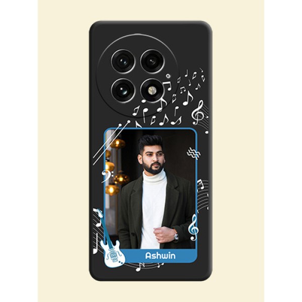 Musical Theme Design with Text on Photo On Space Black Custom Soft Matte Mobile Back Cover - OnePlus 13 5G Musical Theme Design with Text on Photo On Space Black Custom Soft Matte Mobile Back Cover - OnePlus 13 5G