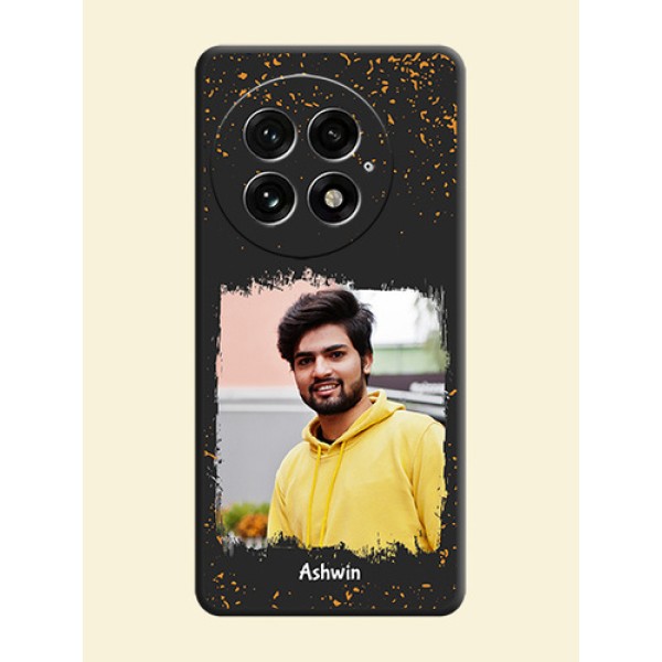 Spray Free Design on Photo On Space Black Custom Soft Matte Mobile Back Cover - OnePlus 13 5G