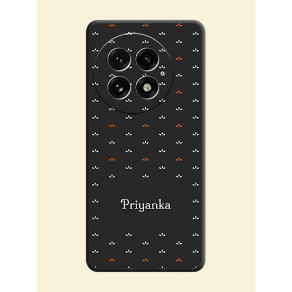 Simple Pattern With Custom Text On Space Black Custom Soft Matte Mobile Back Cover - OnePlus 13 5G Simple Pattern With Custom Text On Space Black Custom Soft Matte Mobile Back Cover - OnePlus 13 5G
