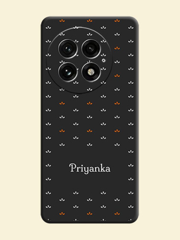 Simple Pattern With Custom Text On Space Black Custom Soft Matte Mobile Back Cover - OnePlus 13 5G