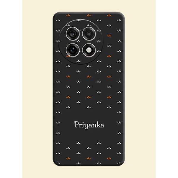 Simple Pattern With Custom Text On Space Black Custom Soft Matte Mobile Back Cover - OnePlus 13R 5G Simple Pattern With Custom Text On Space Black Custom Soft Matte Mobile Back Cover - OnePlus 13R 5G