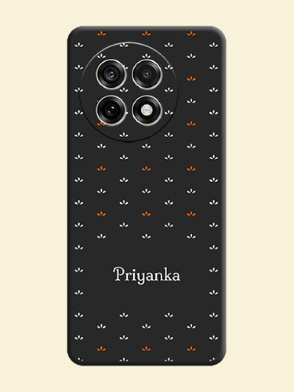 Simple Pattern With Custom Text On Space Black Custom Soft Matte Mobile Back Cover - OnePlus 13R 5G