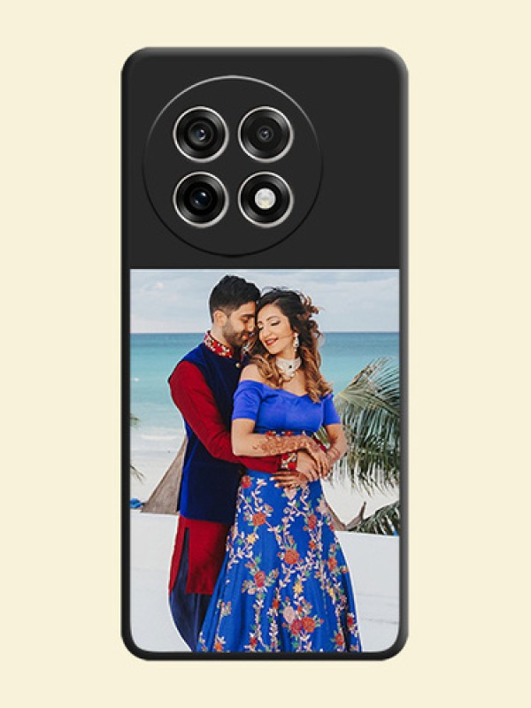 Image Upload With Space Black Color On Custom Soft Matte Mobile Back Cover - OnePlus 13R 5G