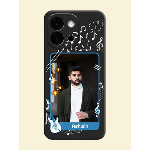 Musical Theme Design with Text on Photo On Space Black Custom Soft Matte Mobile Back Cover - OnePlus 13s 5G Musical Theme Design with Text on Photo On Space Black Custom Soft Matte Mobile Back Cover - OnePlus 13s 5G