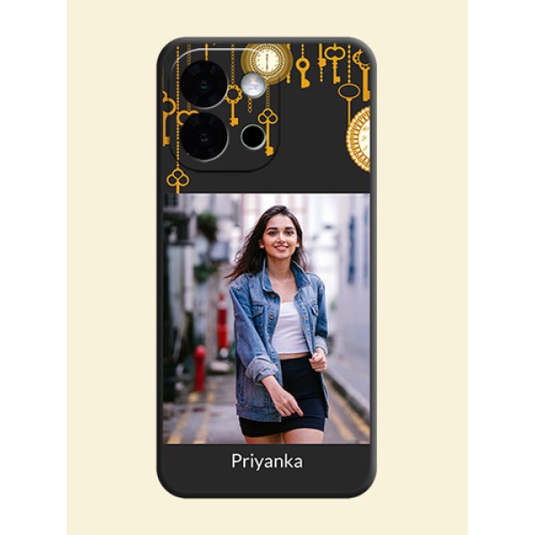 Decorative Design with Text On Space Black Custom Soft Matte Mobile Back Cover - OnePlus 13s 5G Decorative Design with Text On Space Black Custom Soft Matte Mobile Back Cover - OnePlus 13s 5G