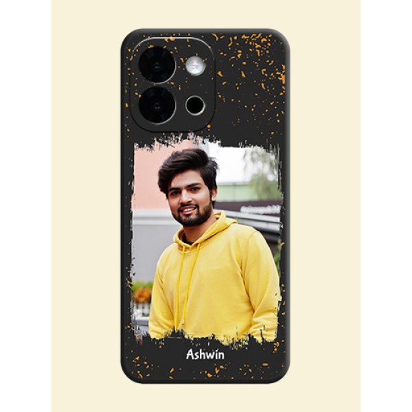 Spray Free Design on Photo On Space Black Custom Soft Matte Mobile Back Cover - OnePlus 13s 5G