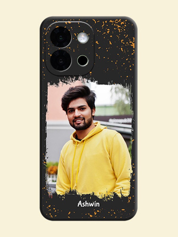 Spray Free Design on Photo On Space Black Custom Soft Matte Mobile Back Cover - OnePlus 13s 5G