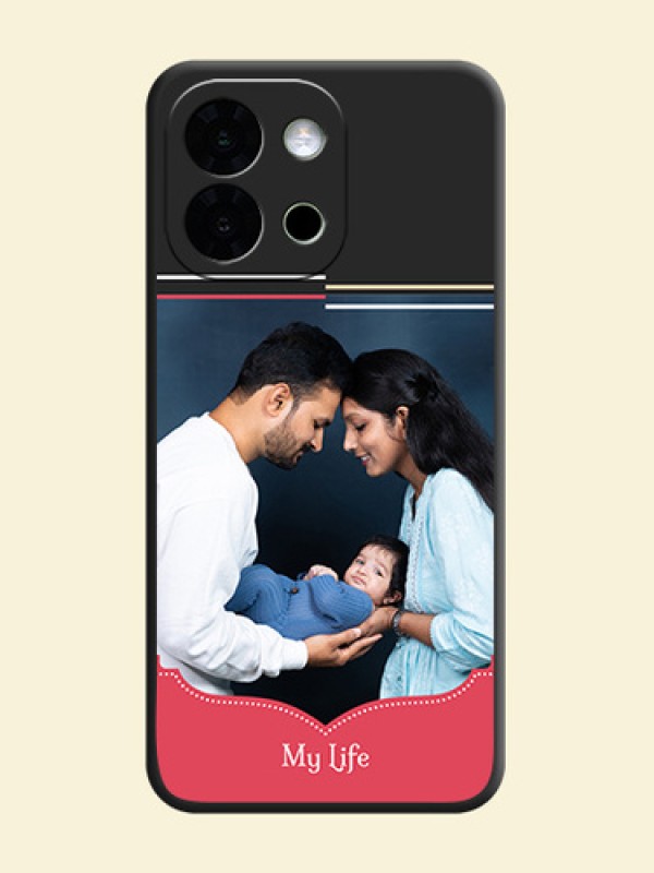 Classic Plain Design with Name On Space Black Custom Soft Matte Mobile Back Cover - OnePlus 13s 5G