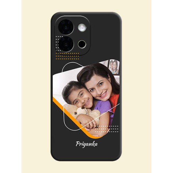 Yellow Triangle on Photo On Space Black Custom Soft Matte Mobile Back Cover - OnePlus 13s 5G