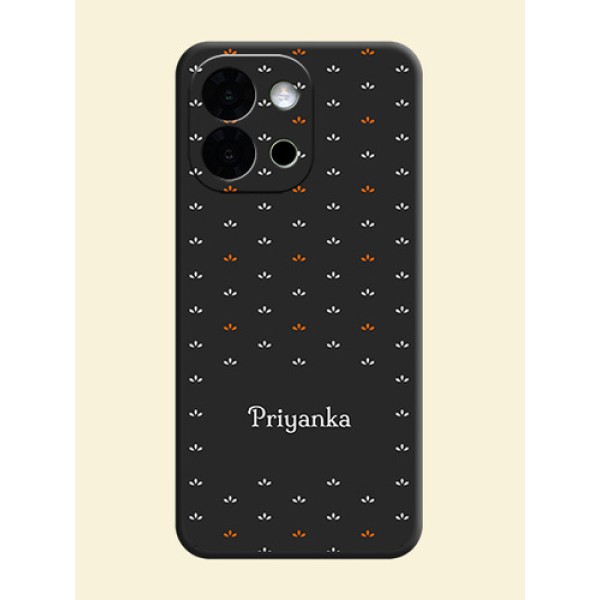 Simple Pattern With Custom Text On Space Black Custom Soft Matte Mobile Back Cover - OnePlus 13s 5G Simple Pattern With Custom Text On Space Black Custom Soft Matte Mobile Back Cover - OnePlus 13s 5G