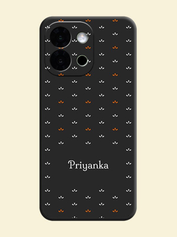 Simple Pattern With Custom Text On Space Black Custom Soft Matte Mobile Back Cover - OnePlus 13s 5G