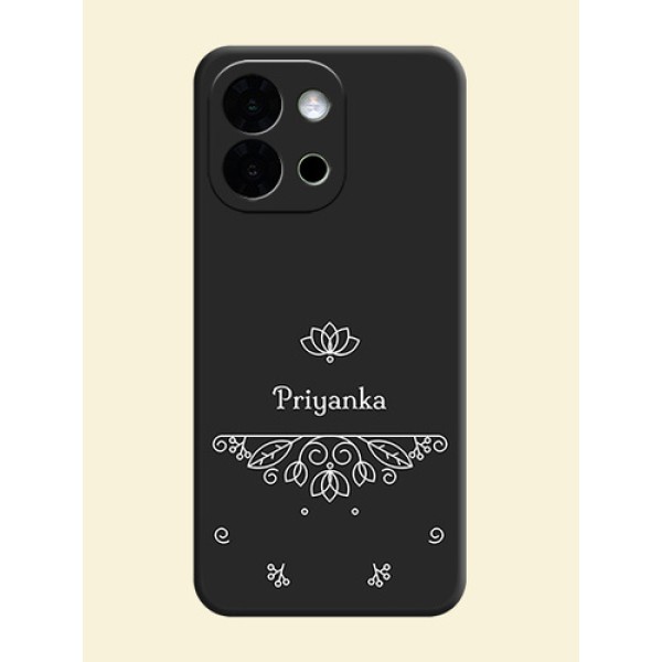 Lotus Garden Custom Text On Space Black Custom Soft Matte Mobile Back Cover - OnePlus 13s 5G Lotus Garden Custom Text On Space Black Custom Soft Matte Mobile Back Cover - OnePlus 13s 5G