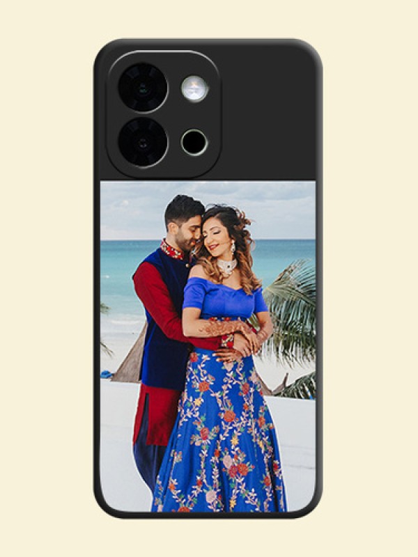 Image Upload With Space Black Color On Custom Soft Matte Mobile Back Cover - OnePlus 13S 5G