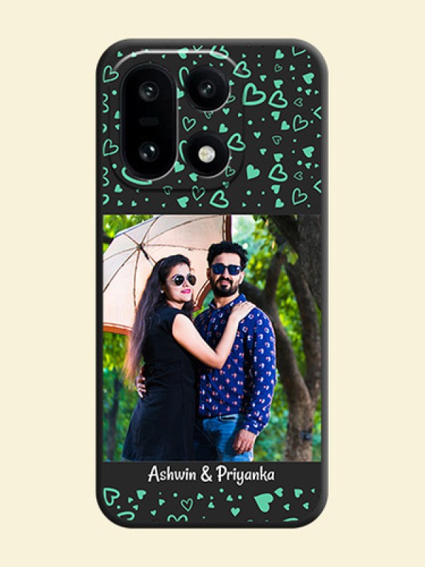 Sea Green Indefinite Love Pattern on Photo On Space Black Custom Soft Matte Mobile Back Cover - OnePlus 15 5G