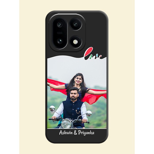 Fall in Love Pattern with Picture on Photo On Space Black Custom Soft Matte Mobile Back Cover - OnePlus 15 5G Fall in Love Pattern with Picture on Photo On Space Black Custom Soft Matte Mobile Back Cover - OnePlus 15 5G