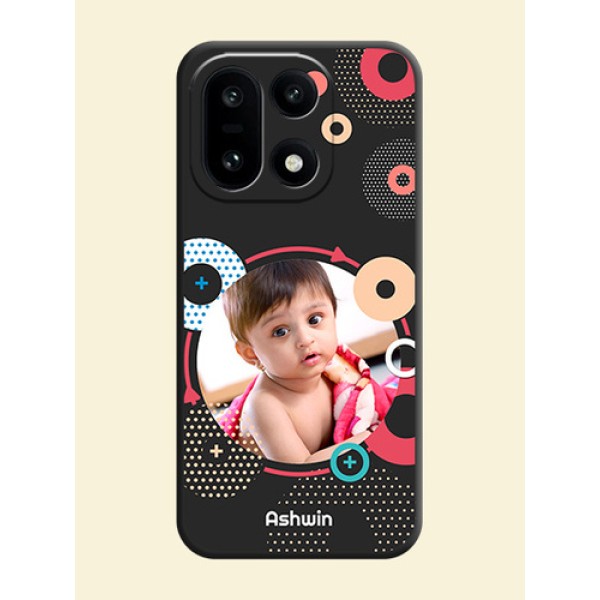Multicoloured Round Image On Space Black Custom Soft Matte Mobile Back Cover - OnePlus 15 5G Multicoloured Round Image On Space Black Custom Soft Matte Mobile Back Cover - OnePlus 15 5G